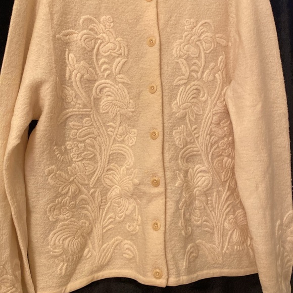 Talbots 100 percent wool sweater cardigan size L - Picture 2 of 12